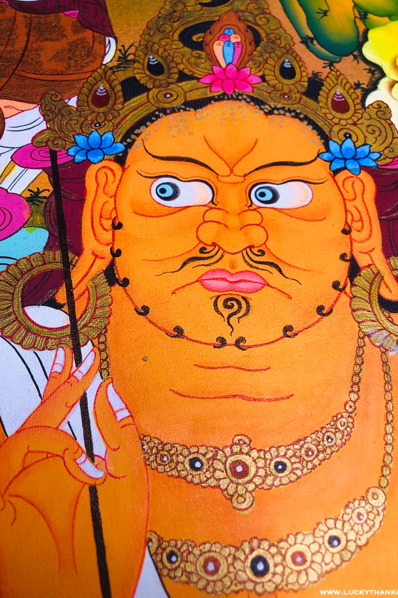 Dzambala Thangka ( God Of Wealth) Wall Hanging Painting on Sale - Lucky Thanka