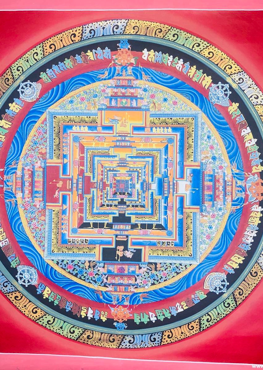 Kalchakra Mandala Thangka Painting with Various Color - Lucky Thanka