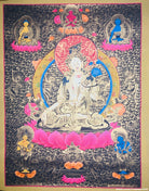 Handmade Tibetan Thangka White Tara Art - Lucky Thanka