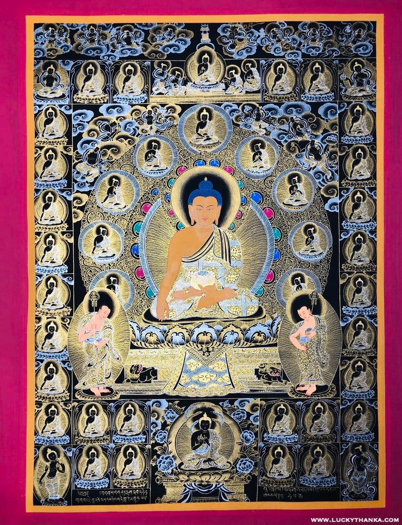 35 Buddha Shakyamuni Tibetan Hand Painting Thangka - Lucky Thanka