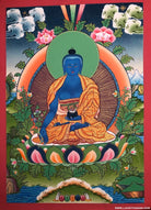 Thangka of Medicine Buddha art - Lucky Thanka