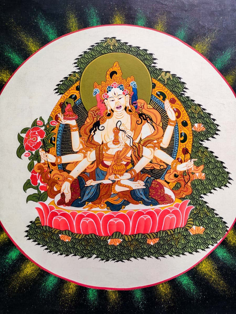 Thangka art of Namgyalma - Lucky Thanka