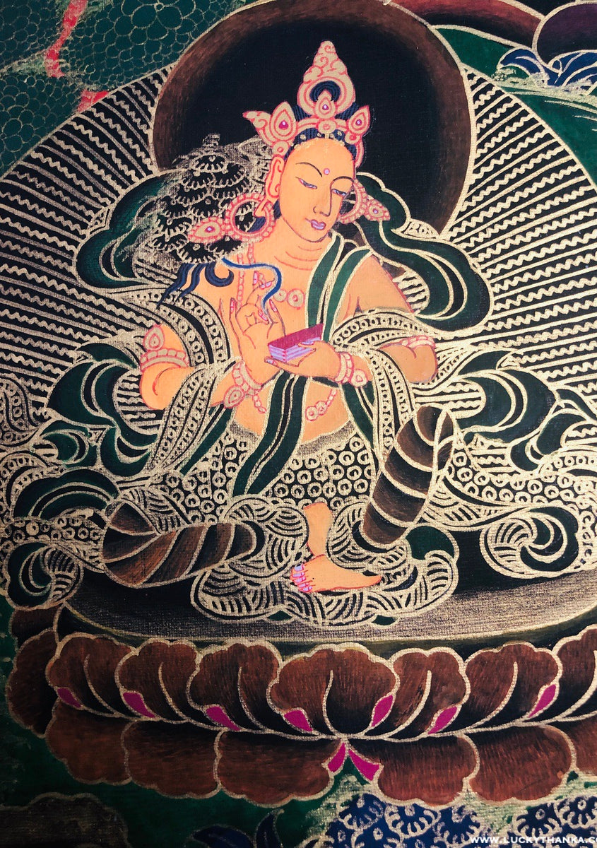 Tibetan Thangka White Tara Art - Lucky Thanka