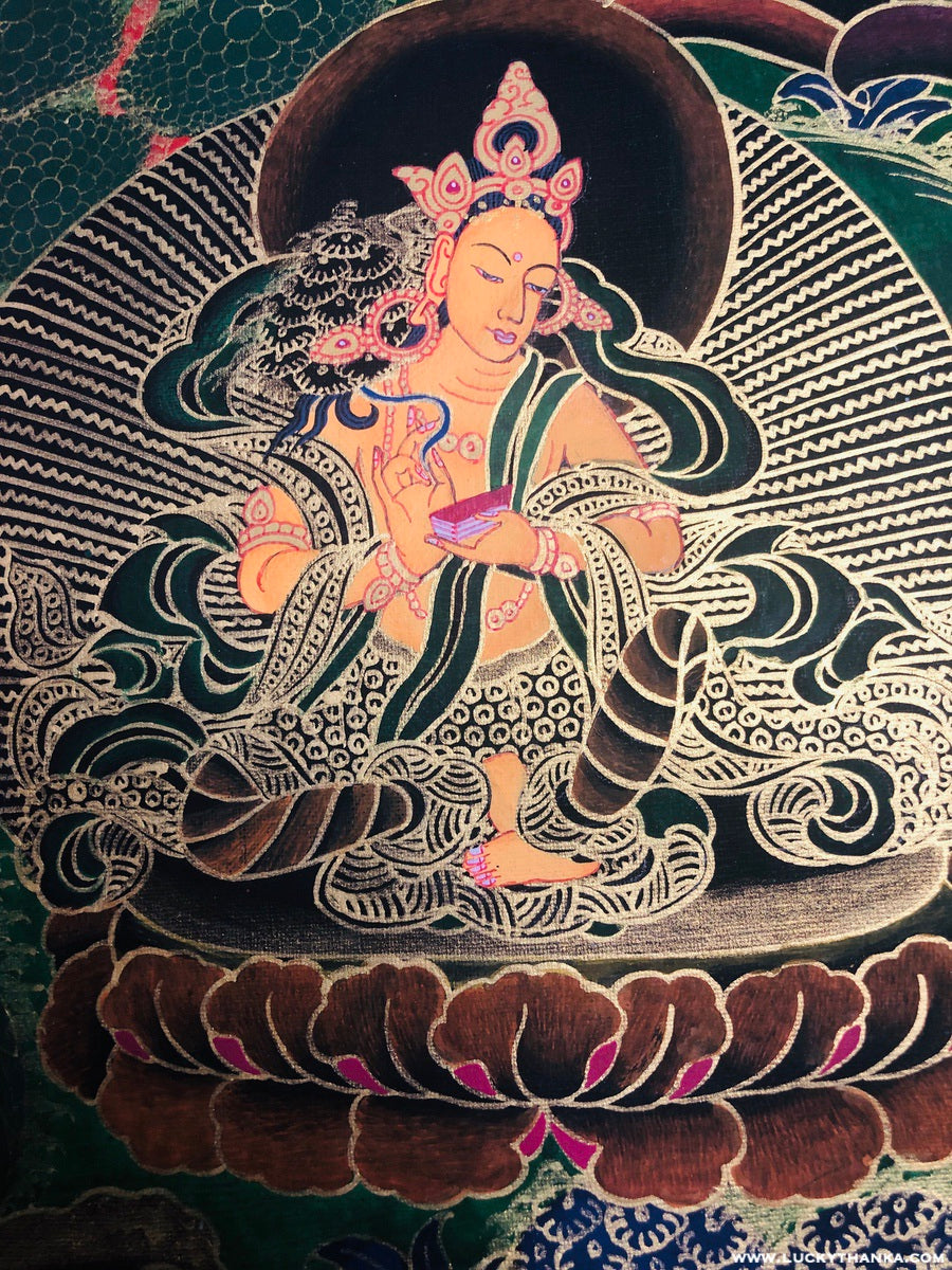Tibetan Thangka White Tara Art - Lucky Thanka