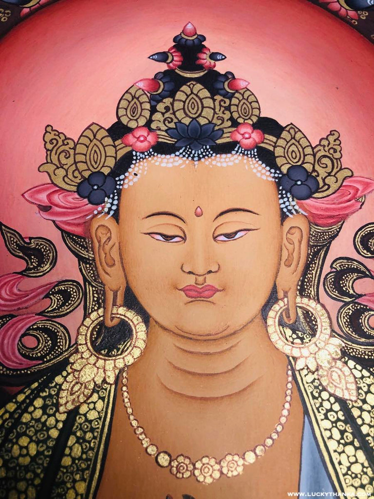 Maitreya Buddha Thangka | Best Quality Painting - Lucky Thanka