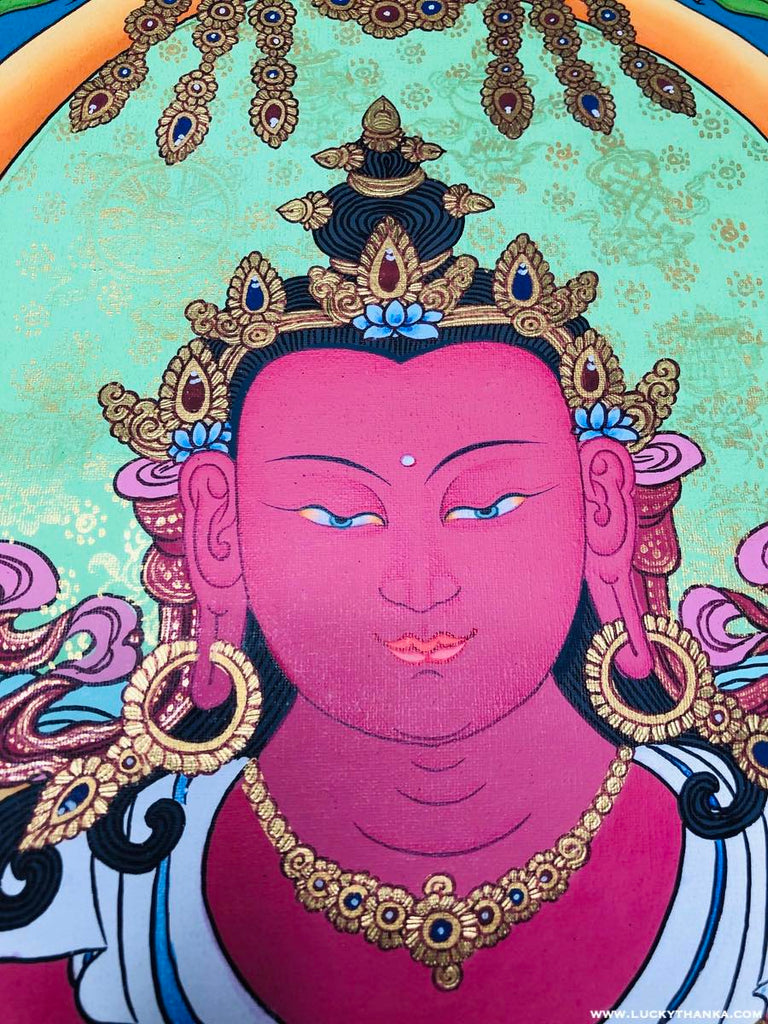 Buddha of Infinite Light - Amitayus Buddha - Lucky Thanka