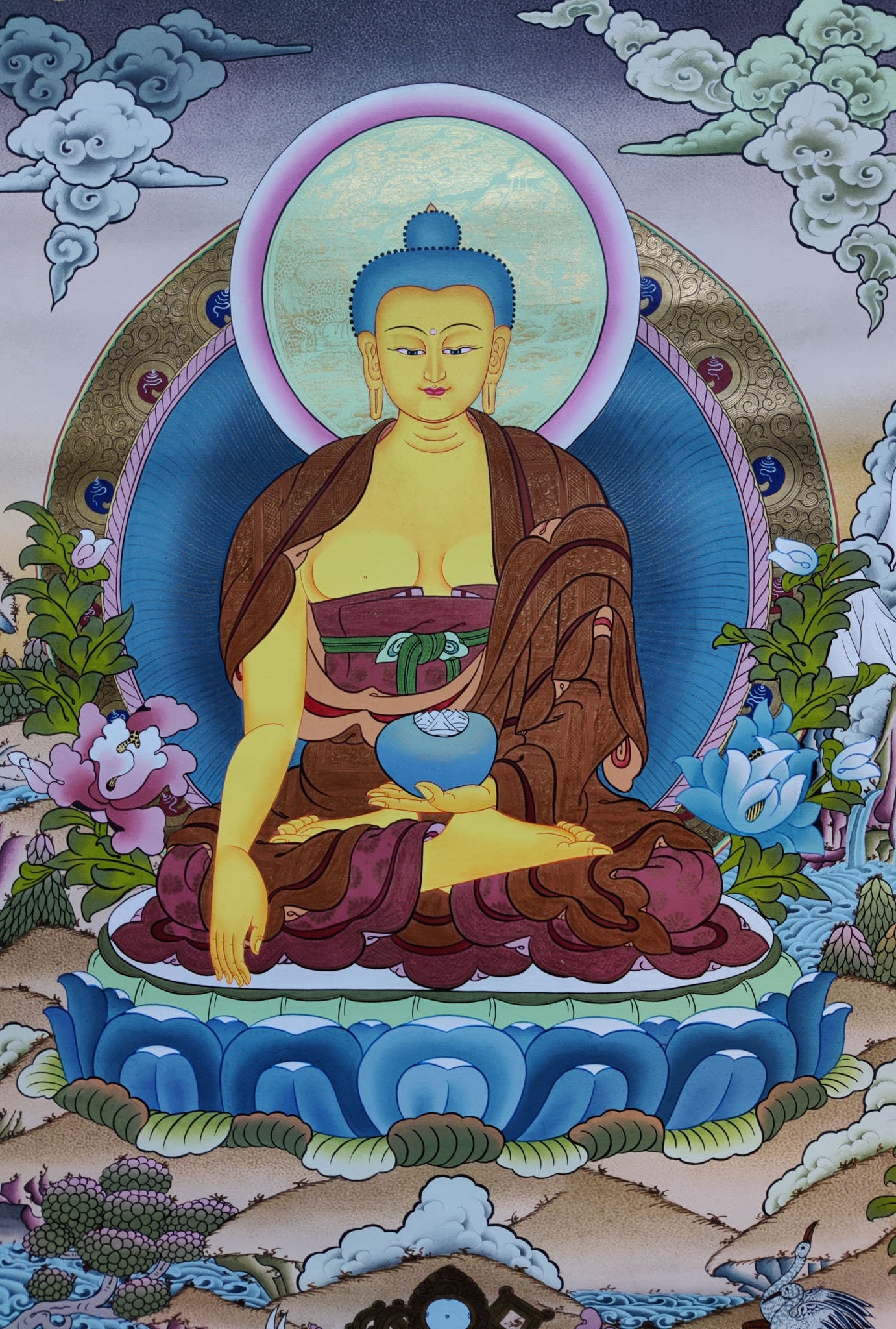 Awakened Buddha Shakyamuni - Lucky Thanka