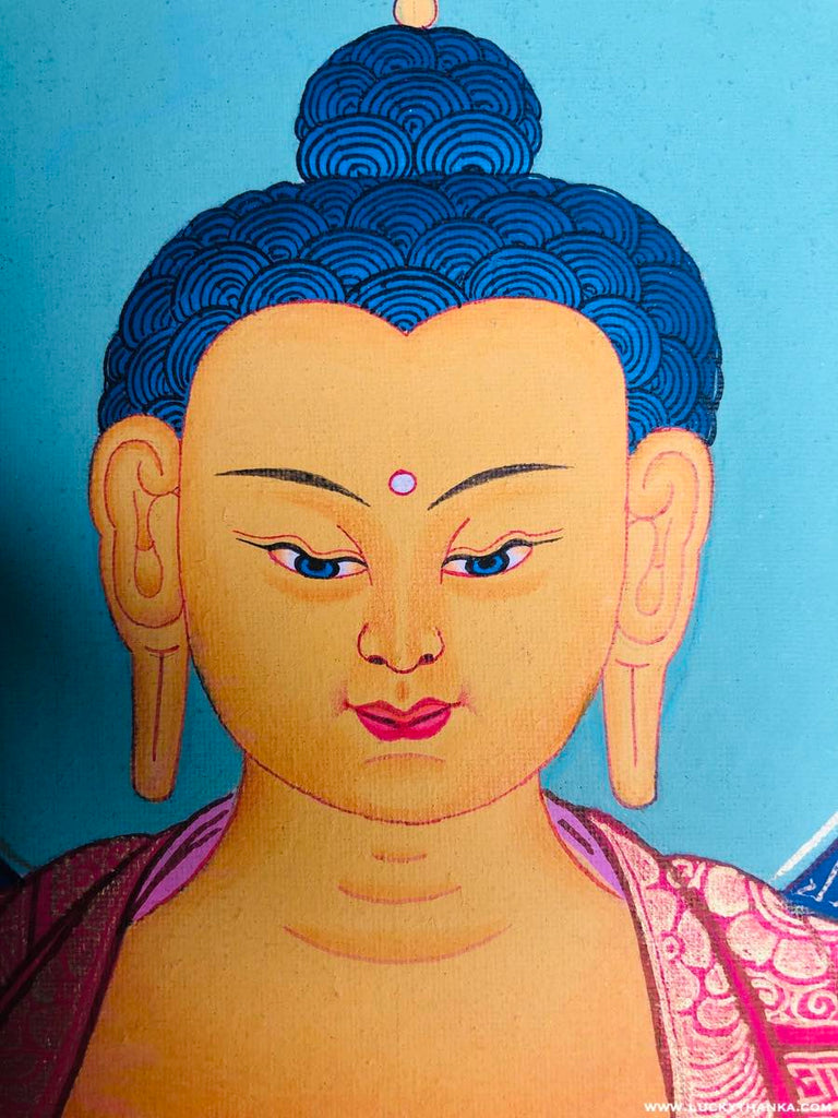 Shakyamuni Buddha Tibetan Thangka Art - Lucky Thanka
