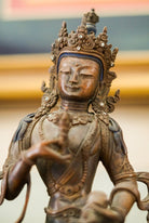 Fully Oxidized Copper Vajrasattva Statue - Lucky Thanka