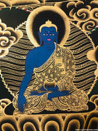 Chenrezig with 5 Dhyani Buddha Tibetan Thangka - Lucky Thanka