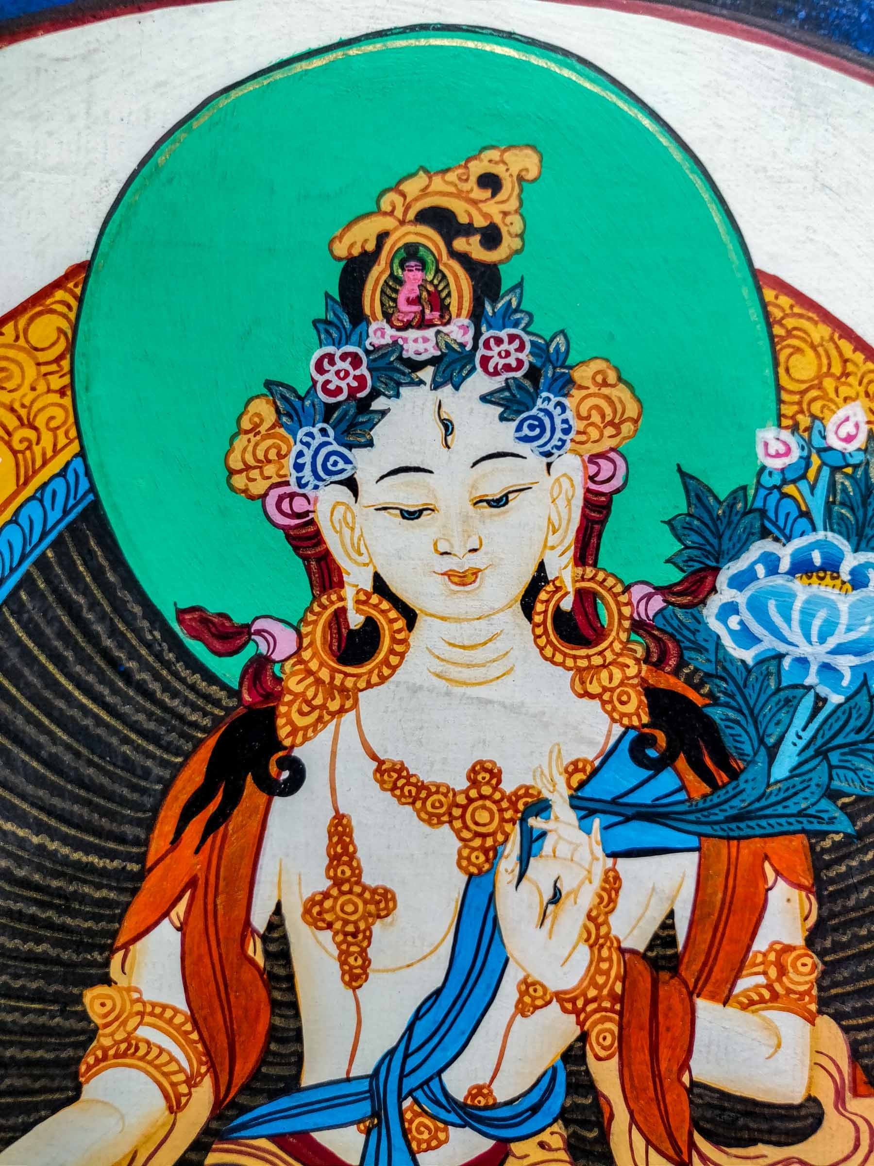 White Tara , Universal Love and Compassion - Lucky Thanka