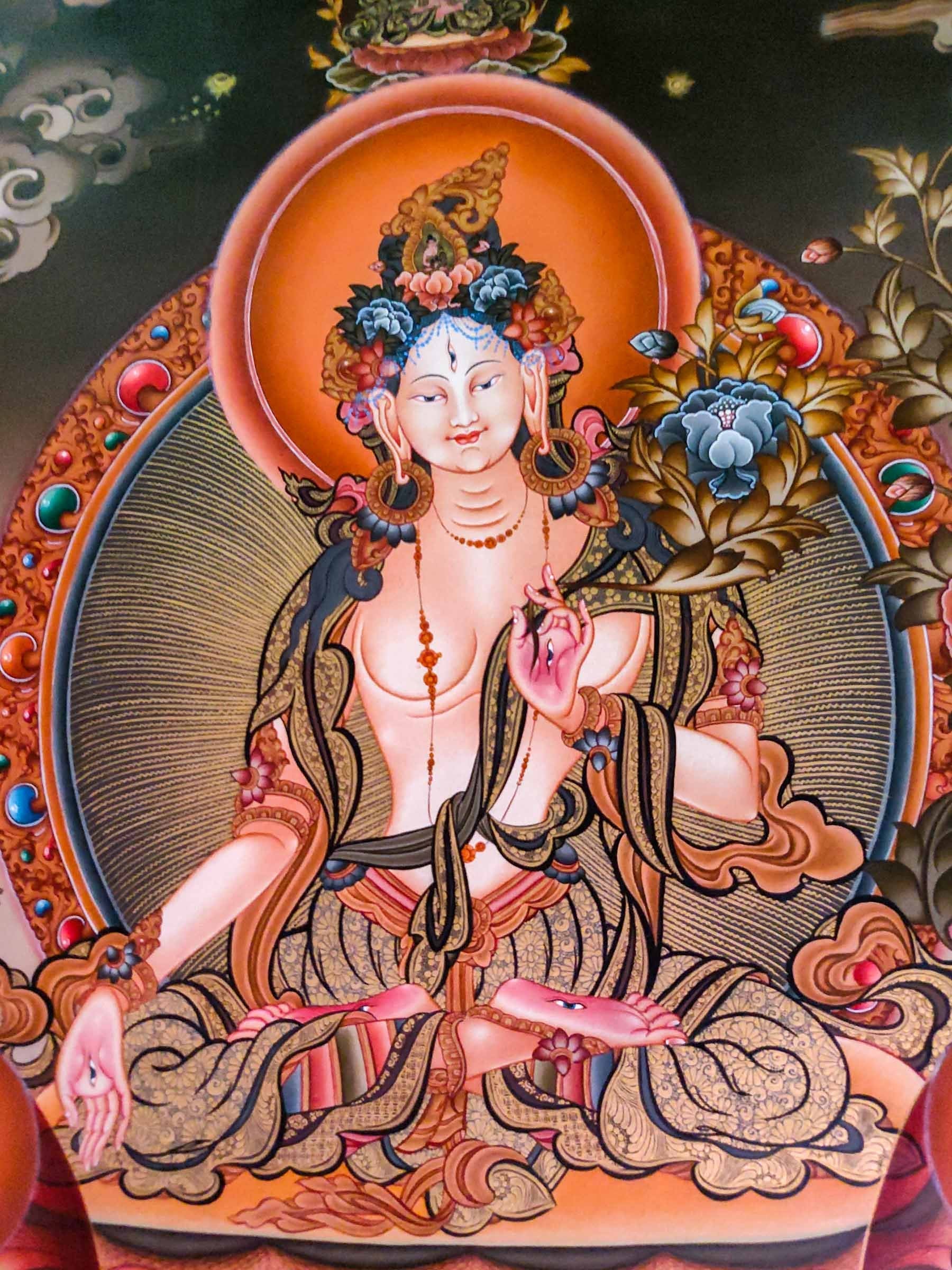 White Tara Thangka arts - Lucky Thanka