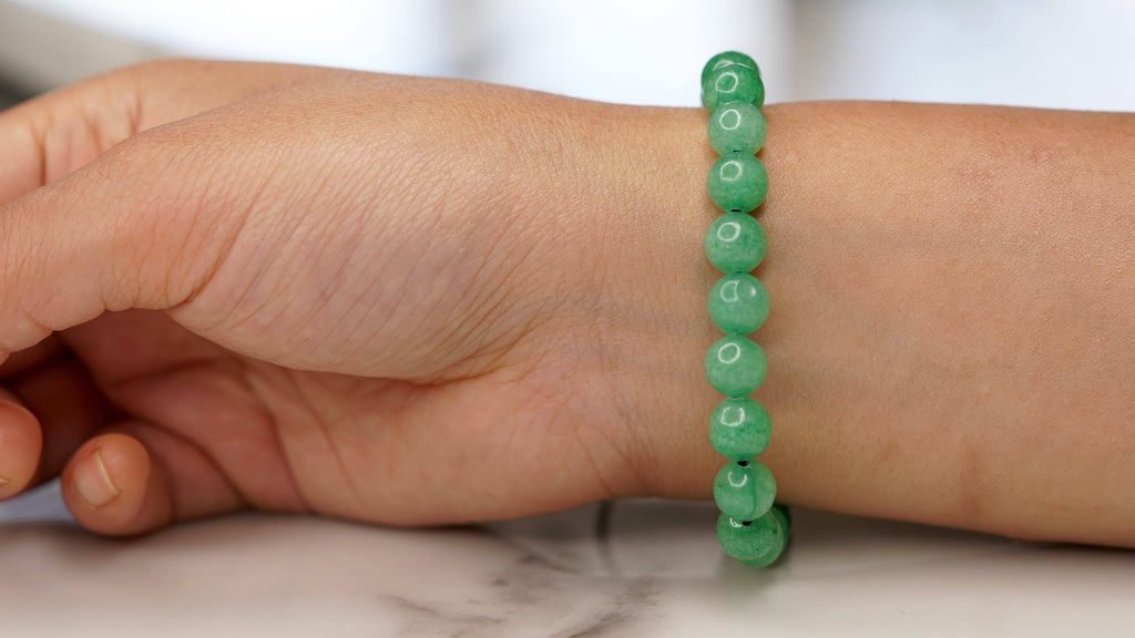Jade Bracelet for Heart Chakra | Handmade Wrist Mala - Lucky Thanka