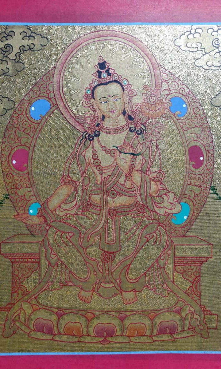 Future Buddha, Maitreya - Lucky Thanka