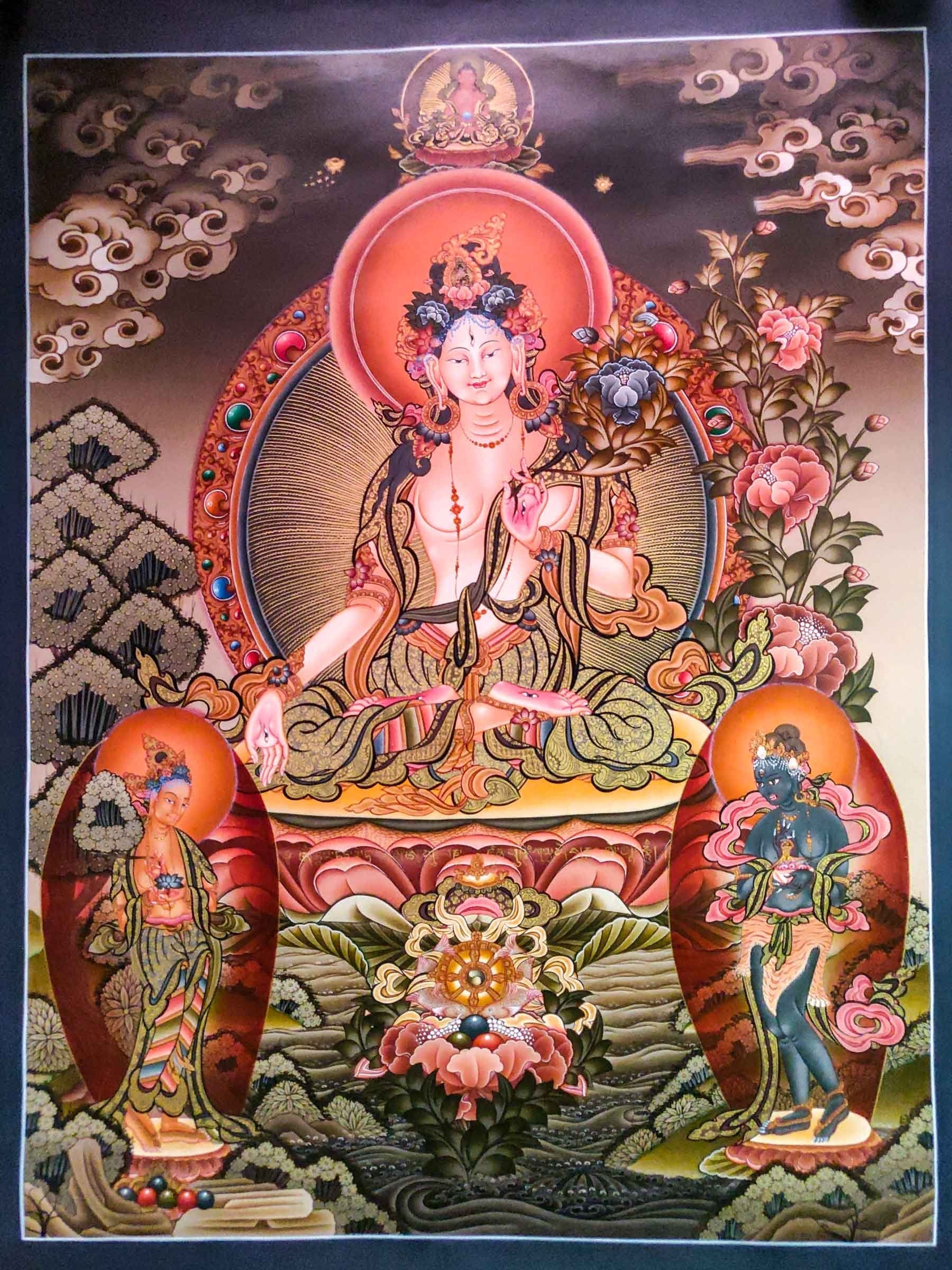 White Tara Thangka arts - Lucky Thanka