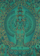 Tibetan Thangka Painting of Avalokiteshvara | Kuanyin - Lucky Thanka