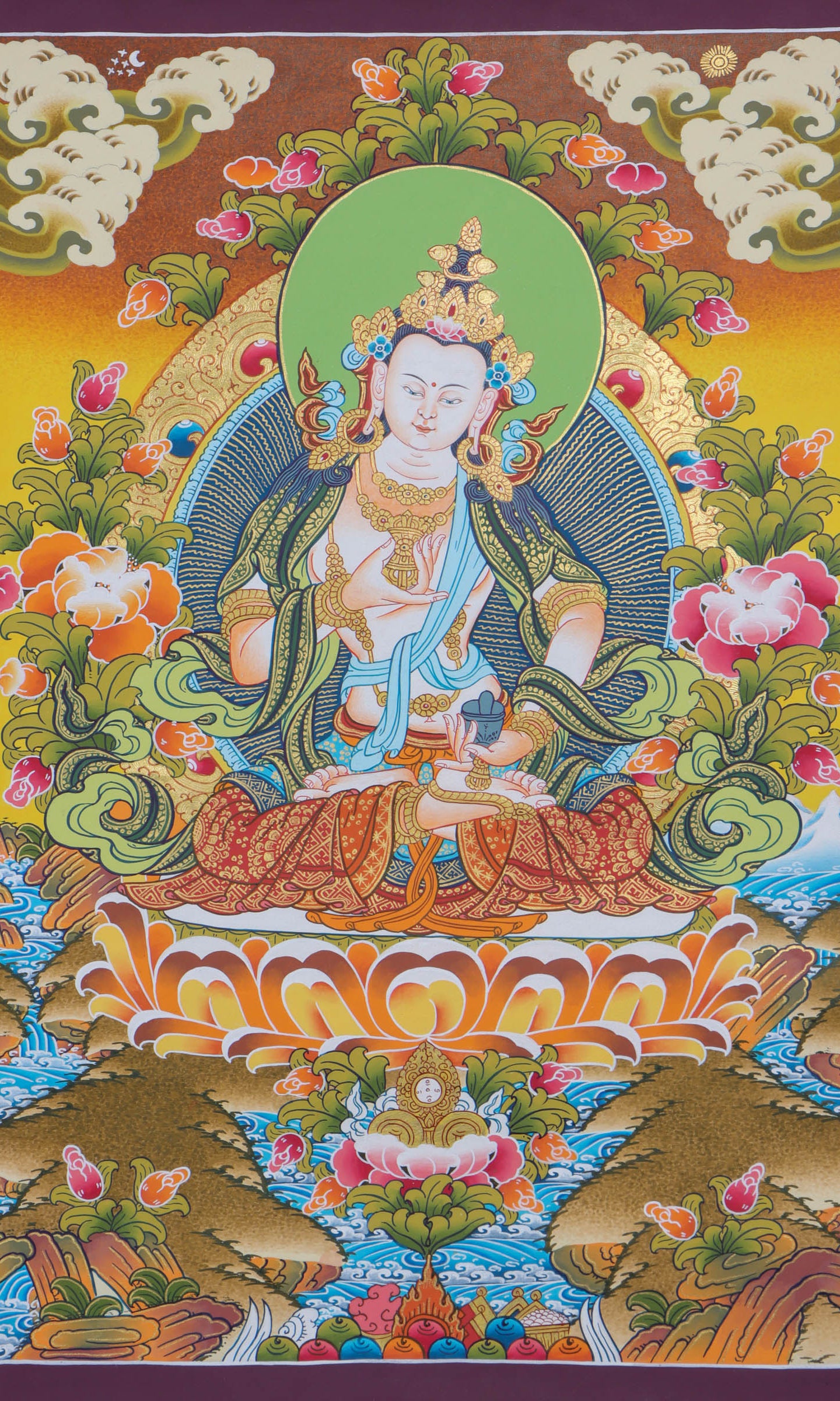 Vajrasattva Thangka of Purification-  Lucky Thanka