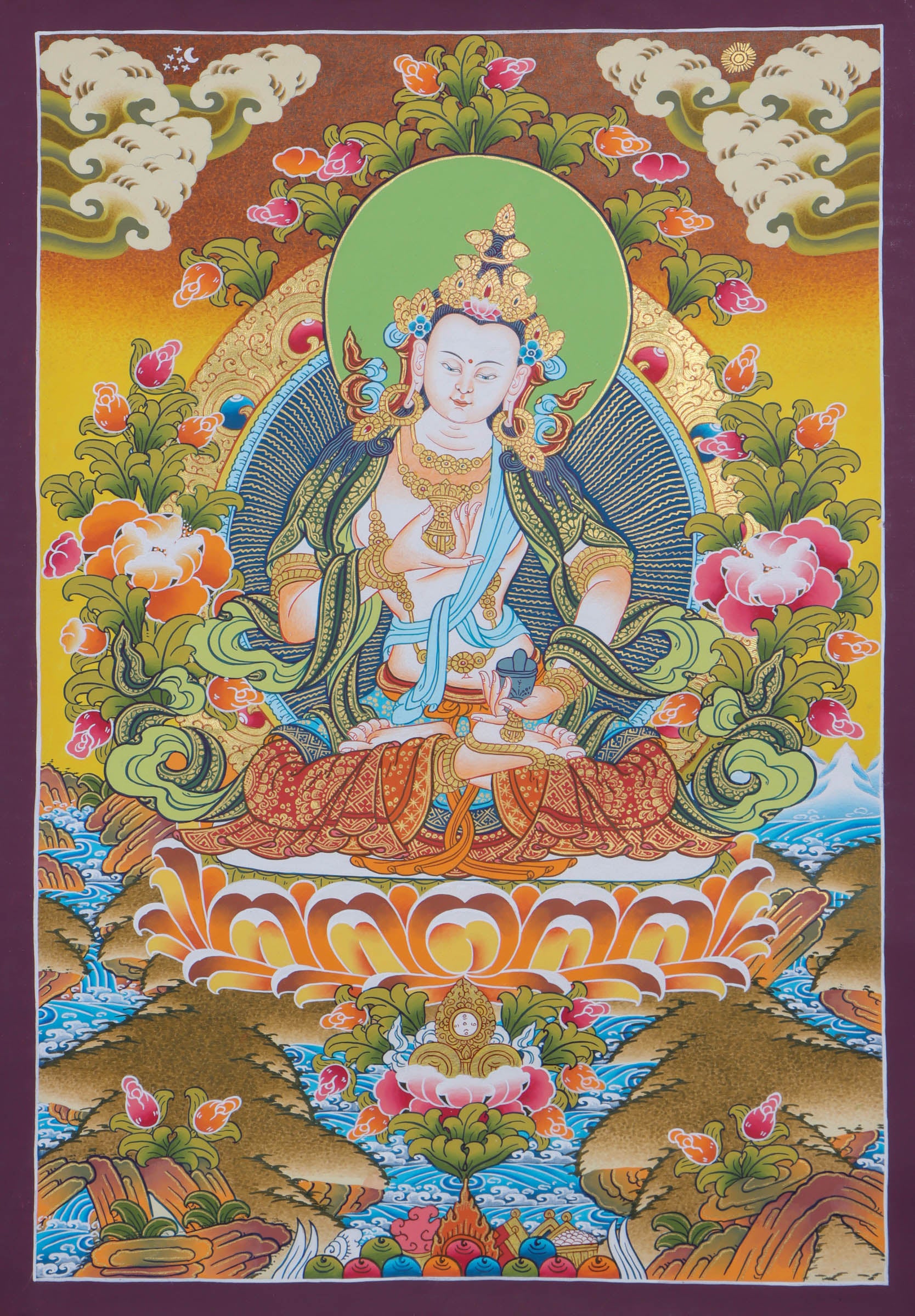 Vajrasattva Thangka of Purification-  Lucky Thanka