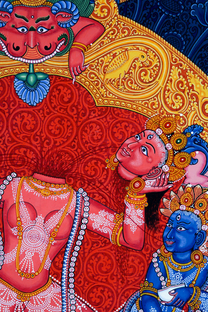 Wrathful deity - Chinnamasta Thangka - Best handpainted thangka painting - LuckyThanka