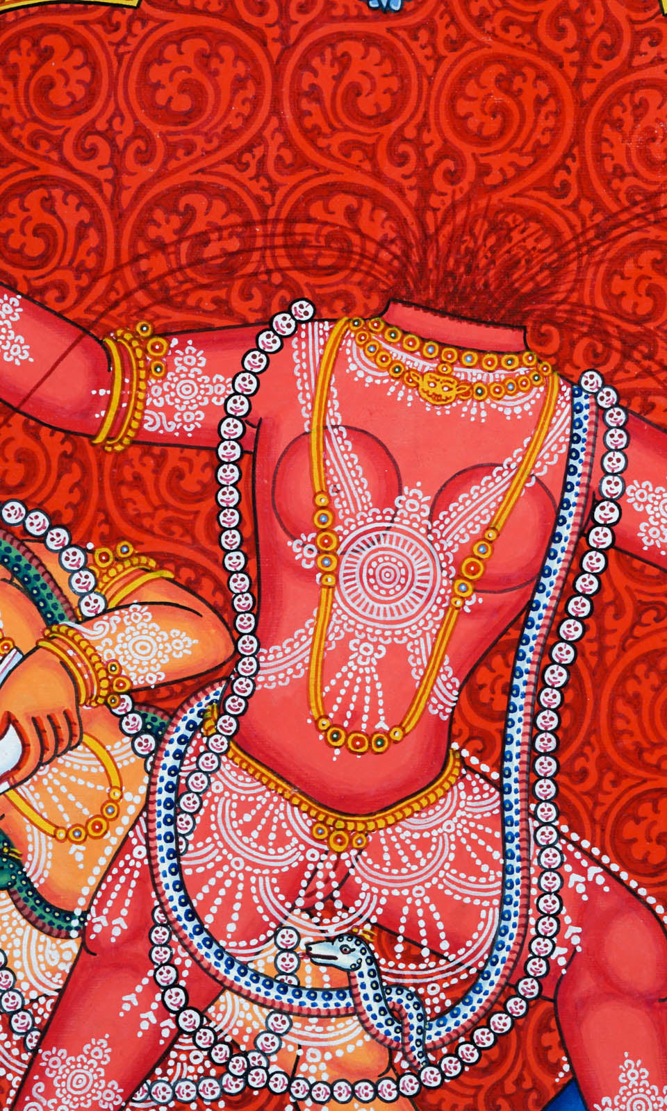 Wrathful deity - Chinnamasta Thangka - Best handpainted thangka painting - LuckyThanka
