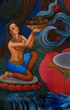 Newari Style Green Tara Thangka - Best handpainted thangka painting - LuckyThanka