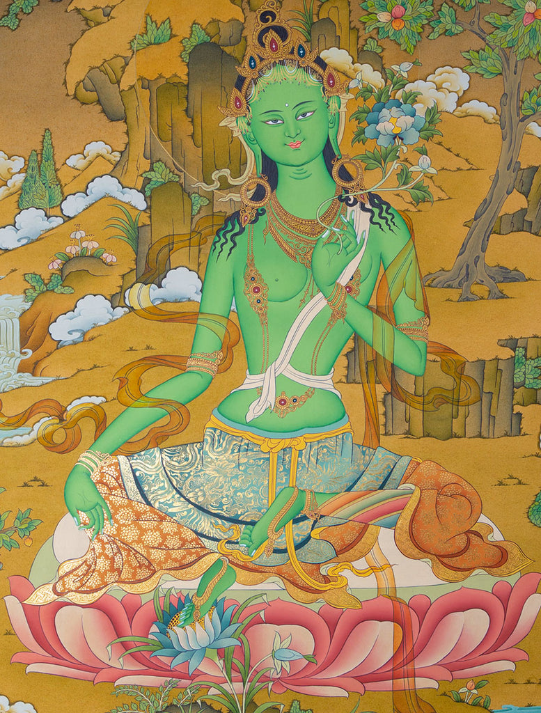 Green Tara Master Pcs Collection | Beautiful for Decoration or Tara Practice/Meditation - Lucky Thanka