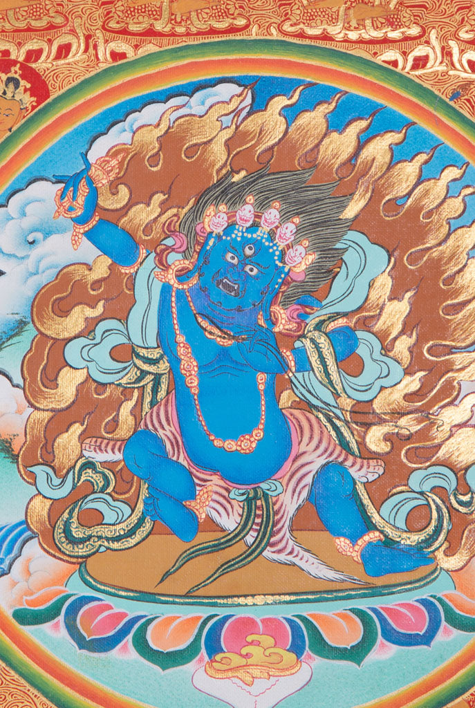 108 Manjushri Thangka Red and Pure Gold | Master Pcs or Collection - Lucky Thanka