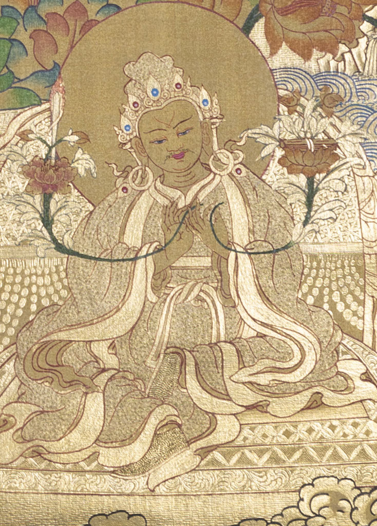 Guru Padmasambhava Thangka || Full Gold High quality - Lucky Thanka