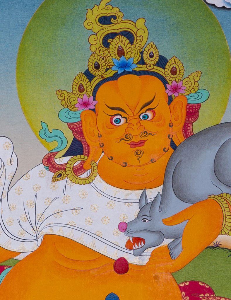 Kuber | God of Wealth and Prosperity | Thangka Painting - Lucky Thanka