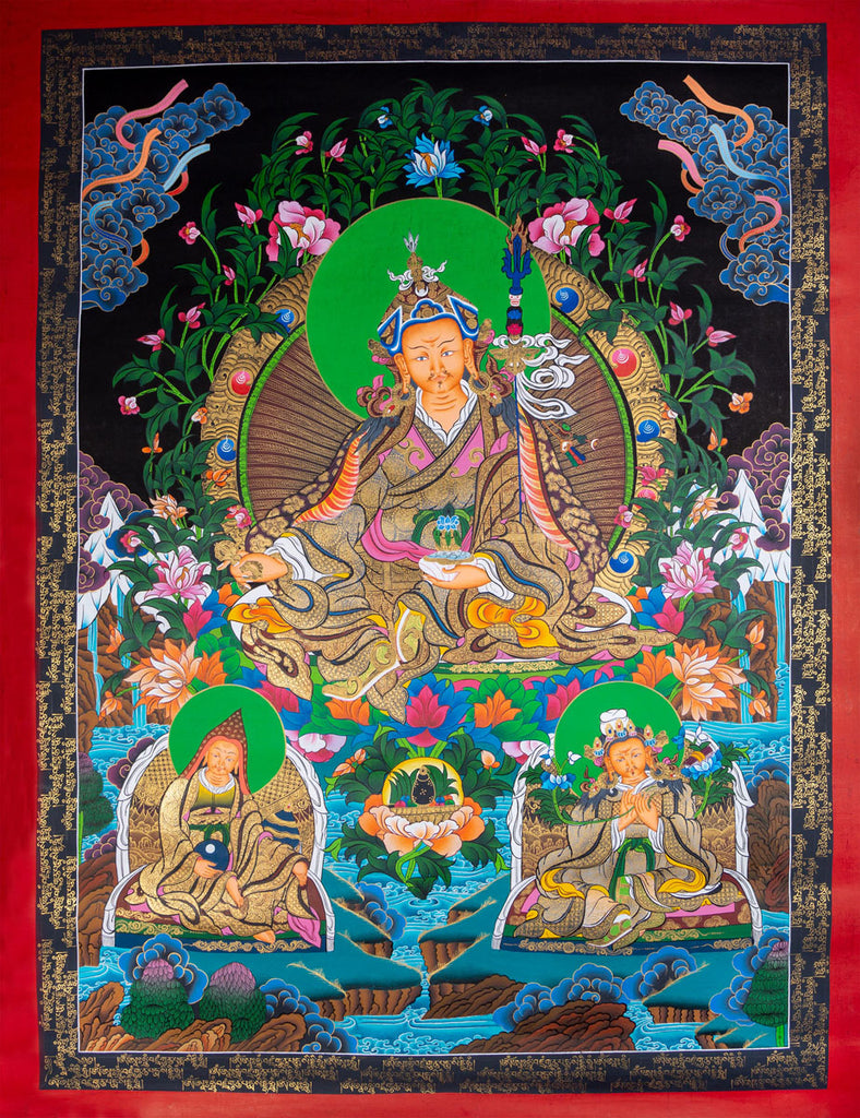 Beautiful Thangka art | Guru Rinpoche Painting - Lucky Thanka