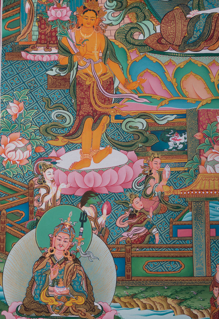 Chenrezig Pure Land Tibetan Thangka Painting | Buy Now at Best Price Online - Lucky Thanka