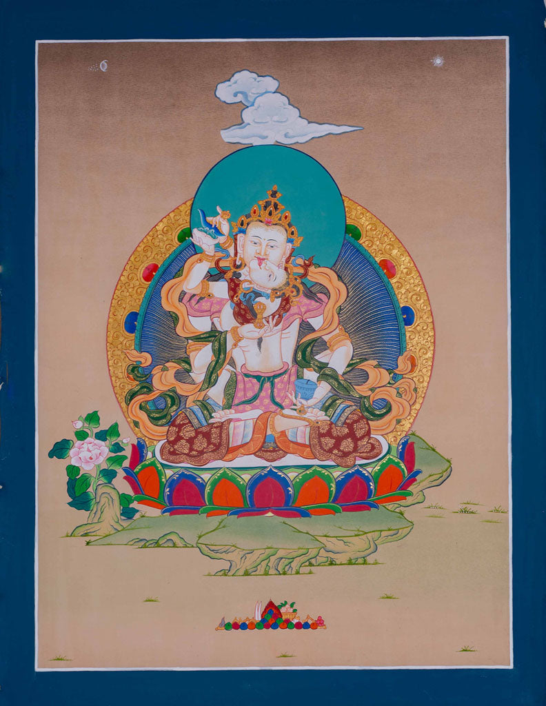 Yab Yum Vajrasattva consort || Tibetan Thangka Painting for Purification Practice - Lucky Thanka