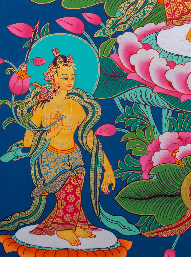 The Future Buddha - Maitreya Buddha Thangka - Lucky Thanka