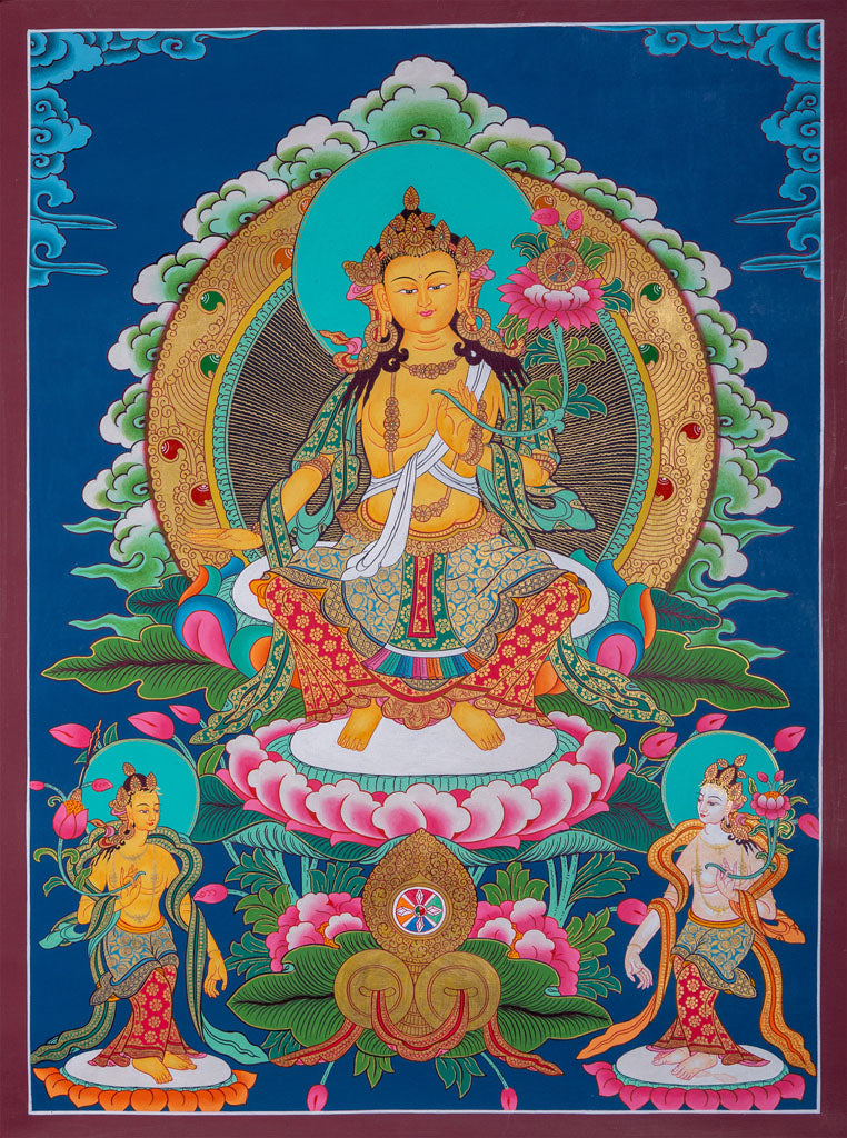 The Future Buddha - Maitreya Buddha Thangka - Lucky Thanka