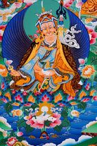 Guru Rinpoche Handmade Thangka - Best handpainted thangka painting - LuckyThanka