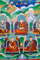 Guru Rinpoche Handmade Thangka - Best handpainted thangka painting - LuckyThanka