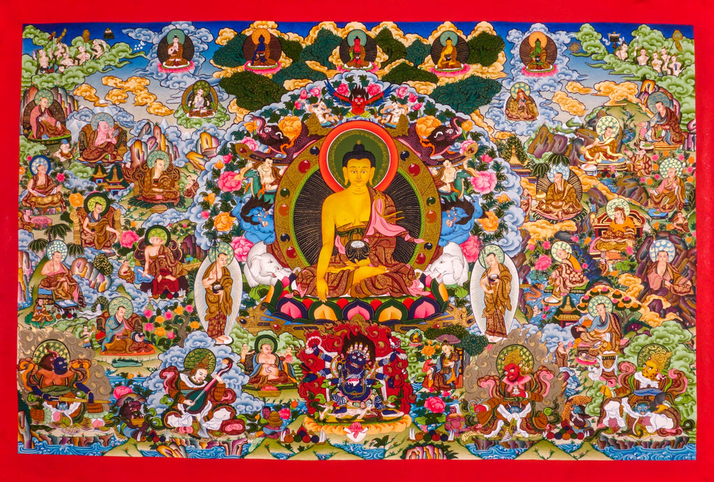 Buddha Life Thangka Painting - Lucky Thanka