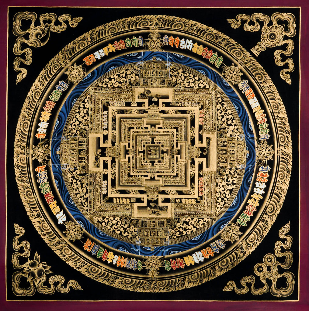Kalachakra Mandala Art - Handmade thangka painting - LuckyThanka