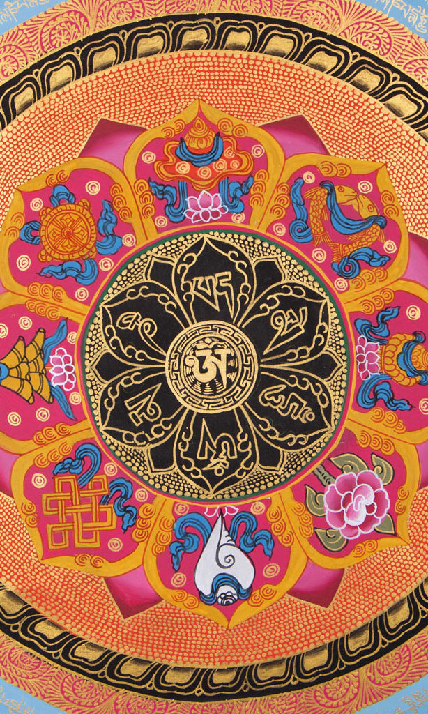 8 Auspicious Mandala High quality Tibetan Thangka Painting - Lucky Thanka