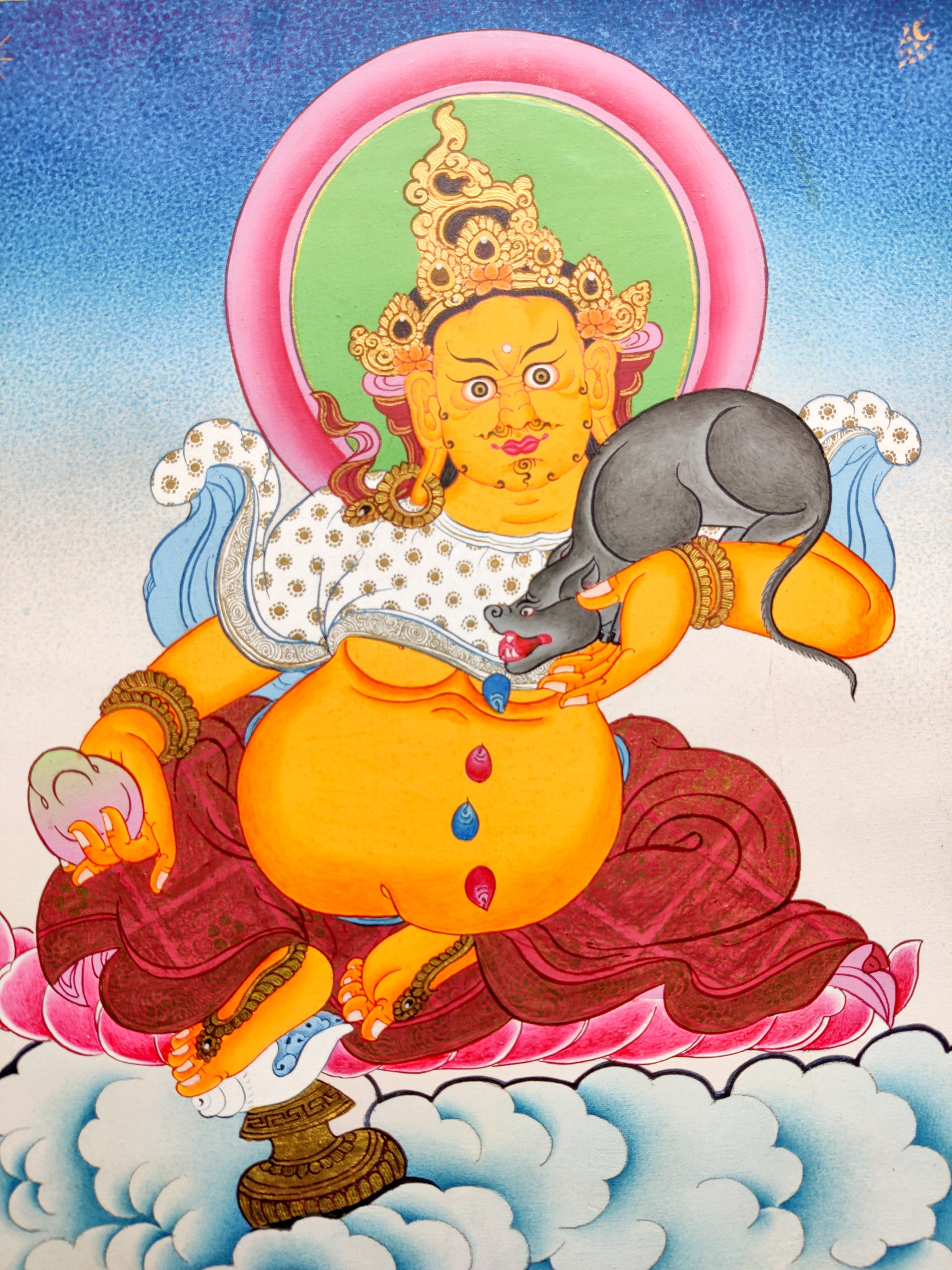 Zambala for Wealth - Lucky Thanka