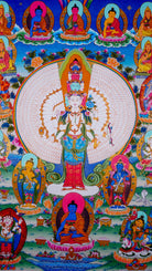 Avalokiteshvara Set Thangka Painting - Lucky Thanka