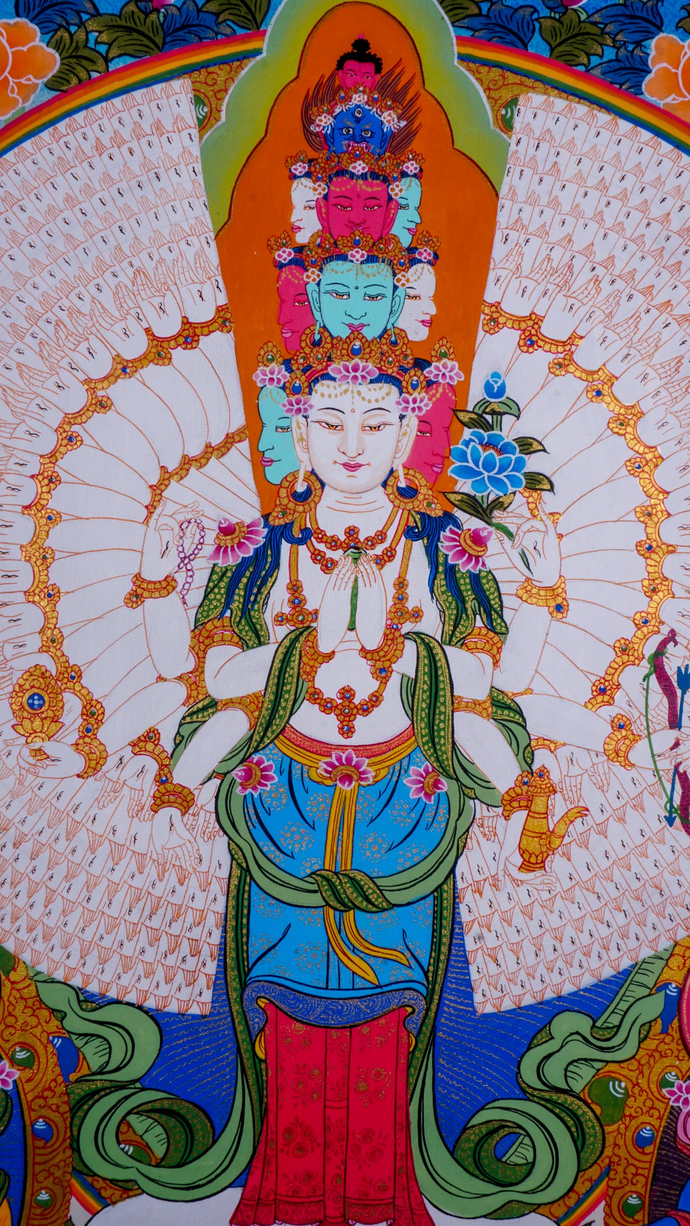 Avalokiteshvara Set Thangka Painting - Lucky Thanka