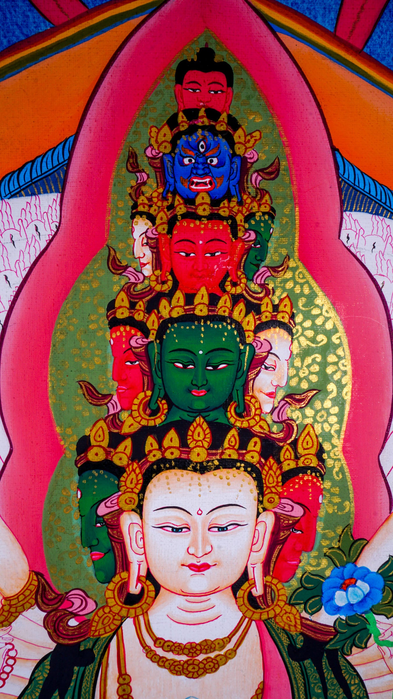 Avalokiteshvara Set Thangka Painting - Lucky Thanka