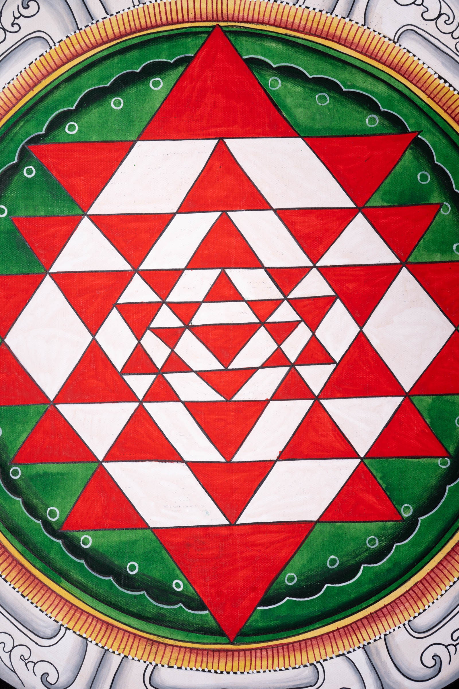 Shri Yantra Mandala Thangka Painting | Symbol of Good Luck - Lucky Thanka