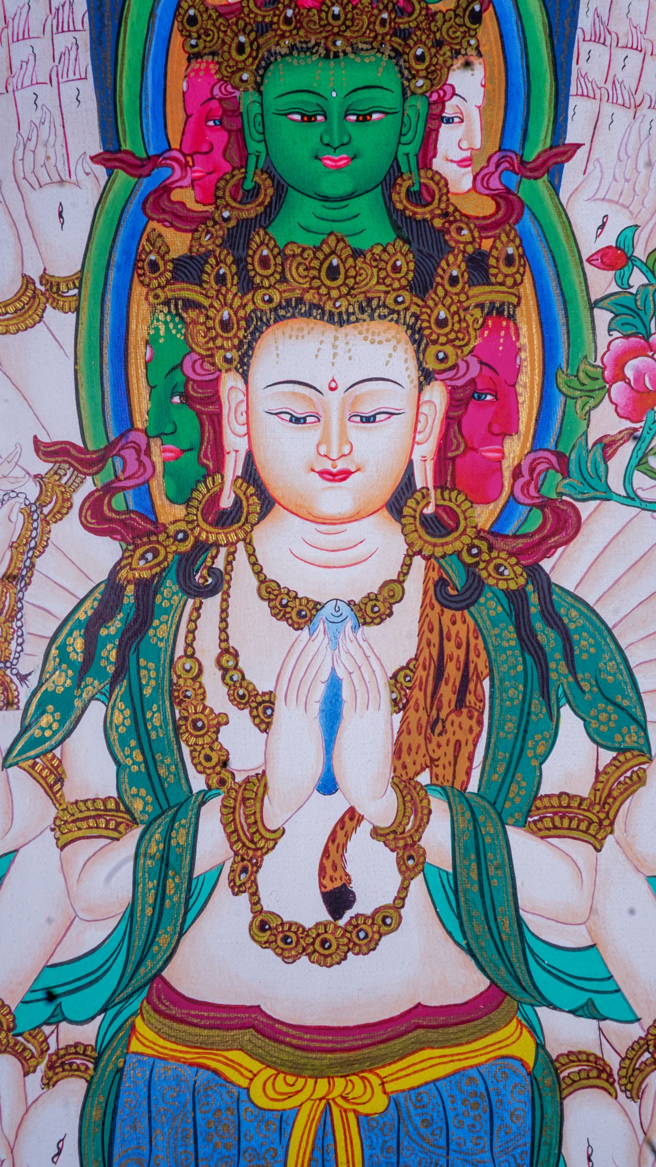 Avalokiteshvara 1000 arm Quan Yin Thangka - Lucky Thanka