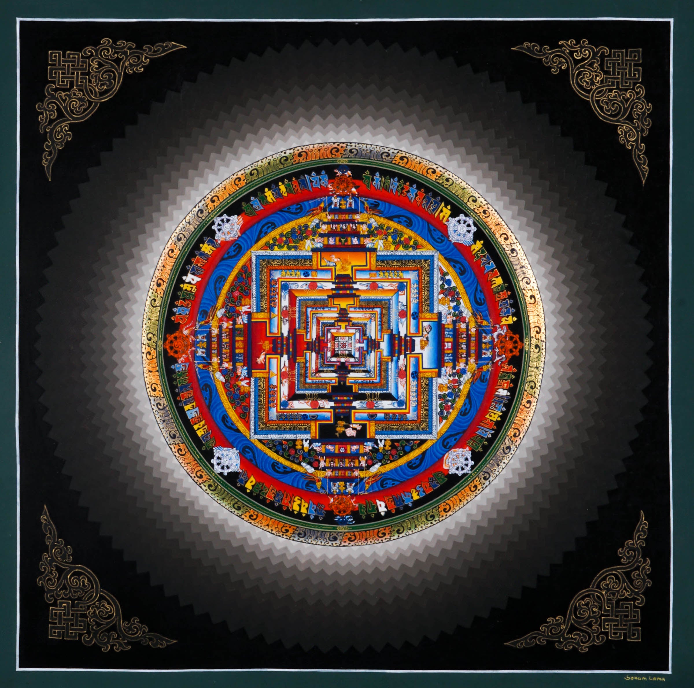 Kalachakra Mandala Tibetan Thangka Art -  Best handpainted thangka painting - LuckyThanka