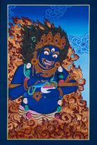 Handpainted Mahakala Thangka painting - Best handpainted thangka painting - LuckyThanka- 
