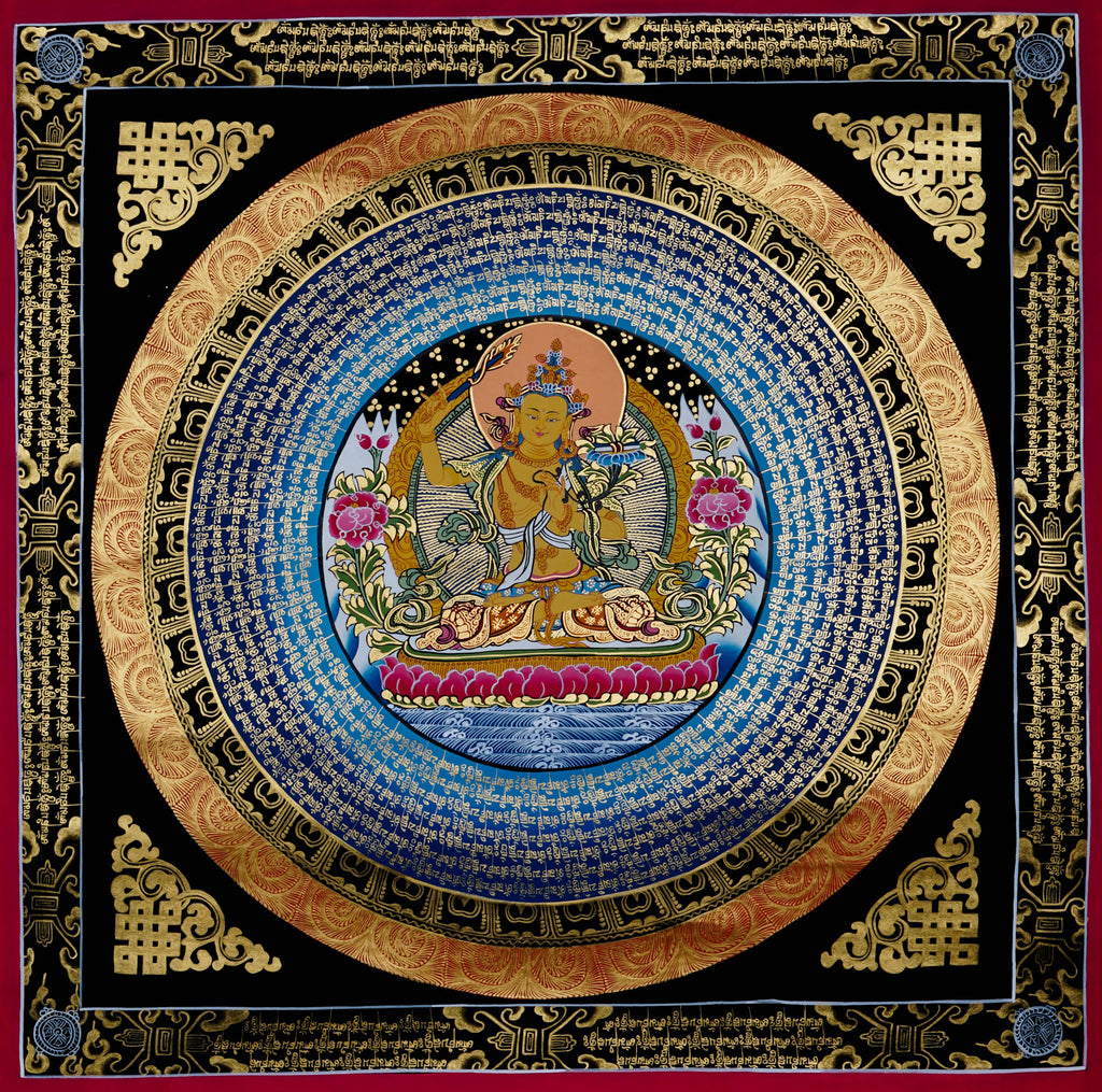 Manjushri Mandala Thangka - Best handpainted thangka painting - LuckyThanka 