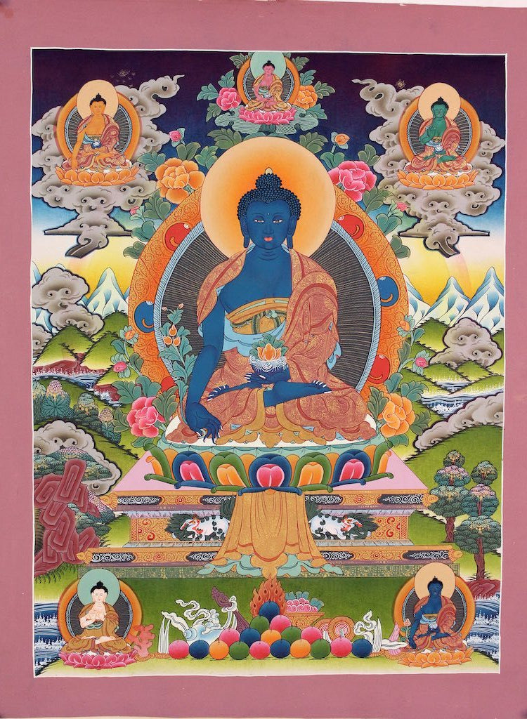 Medicine Buddha - Lucky Thanka