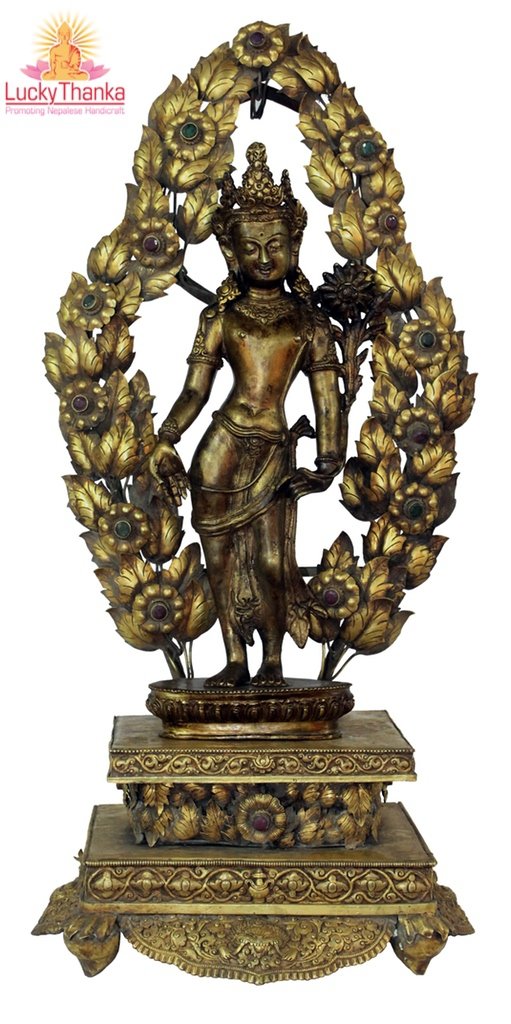 Standing Avalokiteshvara - Lucky Thanka